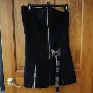 Strapless punk dress